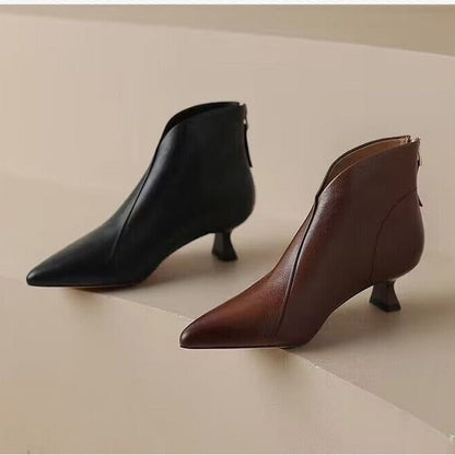 Bottes courtes à talon kitten